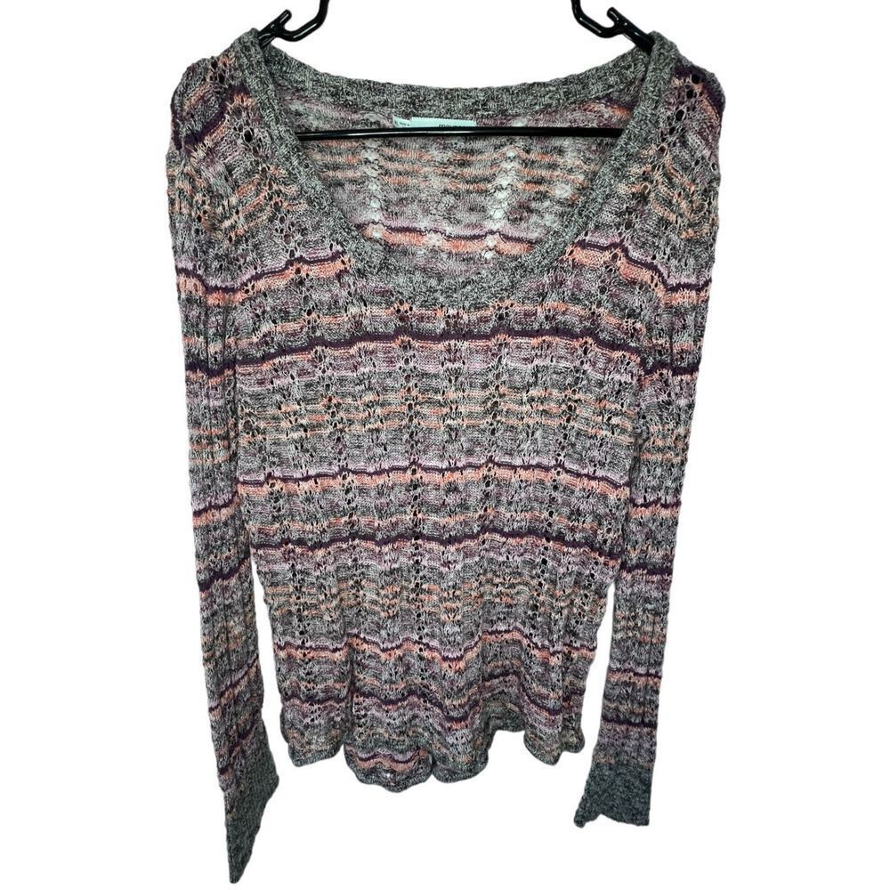 Maurice’s Boho Style Striped Open Knit Sweater